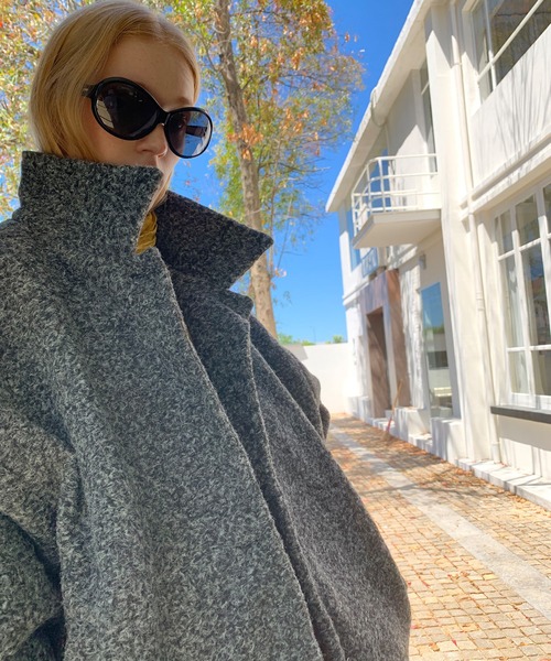 chuclla（チュクラ）の「【LONSLAN】 ウールライクショートコート CHLONW25a019（その他アウター・レディース・グレー/ブラウン・M）」の20枚目の写真