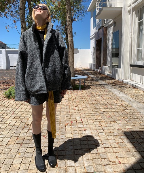 chuclla（チュクラ）の「【LONSLAN】 ウールライクショートコート CHLONW25a019（その他アウター・レディース・グレー/ブラウン・M）」の21枚目の写真