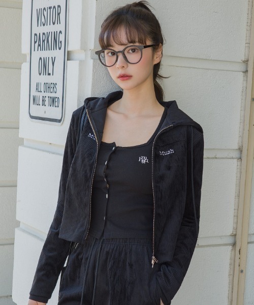 A'GEM/9 × .kom 『muah muah/ムーアムーア』 LOGO STITCH VELVET