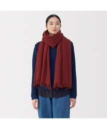 zuzuaya★未使用品　bunai 赤薄手大判ウールストール ストール/ショール（レッド/赤色系）ファッション通販 - ZOZOTOWN