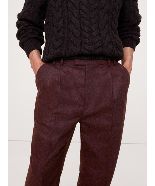 Banana Republic（バナナリパブリック）の「◆ストレート フランネル プリーツ ドレスパンツ（その他パンツ・メンズ・バーガンディー・30W 30L/31W 30L/29W 30L/28W 30L/34W 30L/33W 30L/32W 30L）」の8枚目の写真