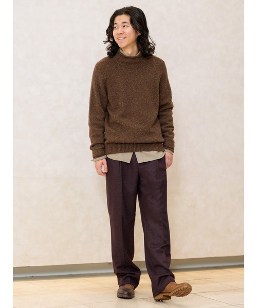 Banana Republic（バナナリパブリック）の「◆ストレート フランネル プリーツ ドレスパンツ（その他パンツ・メンズ・バーガンディー・30W 30L/31W 30L/29W 30L/28W 30L/34W 30L/33W 30L/32W 30L）」の4枚目の写真