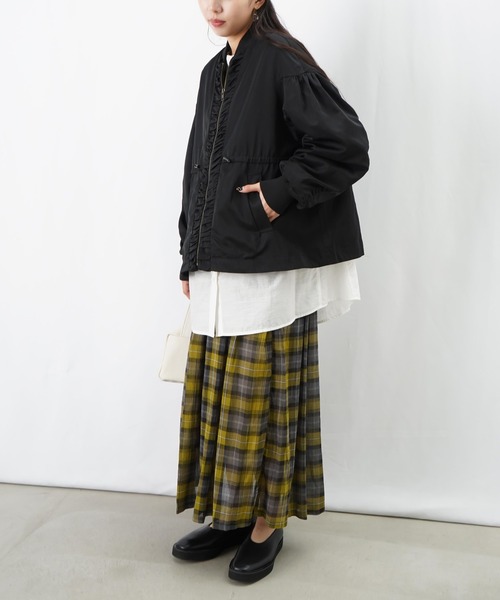 LUCA/LADY LUCK LUCA（ルカ/レディラックルカ）の「LC/LLL ギャザーブルゾン【セットアップ着用可】（ブルゾン・レディース・ブラック/カーキ/ベージュ・FREE）」の15枚目の写真