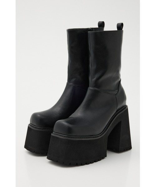 SLY（スライ）の「VOLUME CHUNKY SOLE M/BOOTS ボリューム チャンキーソール ミドルブーツ（ブーツ・レディース・ブラウン/ブラック・SMALL/MEDIUM/LARGE）」の4枚目の写真