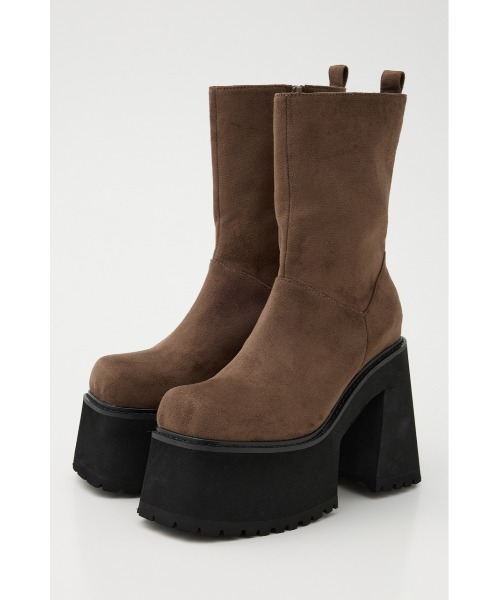 SLY（スライ）の「VOLUME CHUNKY SOLE M/BOOTS ボリューム チャンキーソール ミドルブーツ（ブーツ・レディース・ブラウン/ブラック・SMALL/MEDIUM/LARGE）」の15枚目の写真