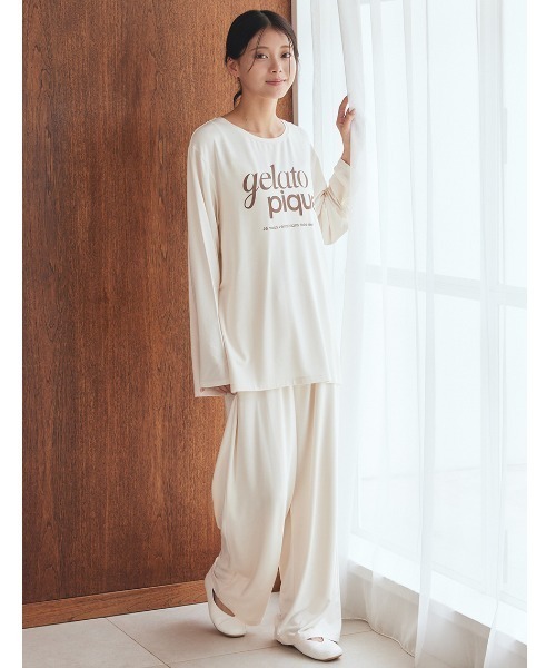 セール】レーヨンロゴロンT（ルームウェア/パジャマ）｜gelato pique