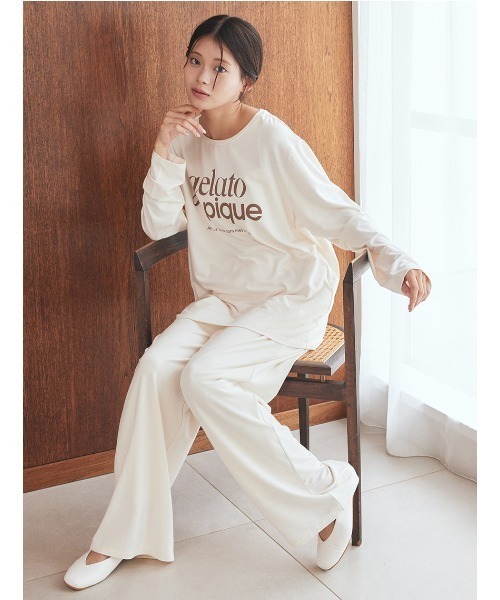gelato pique（ジェラートピケ）の「レーヨンロゴロンT（ルームウェア