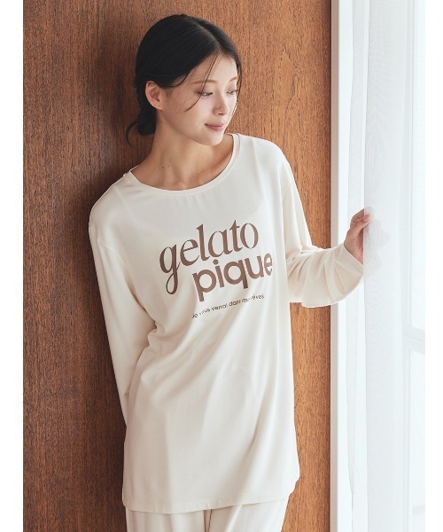 セール】レーヨンロゴロンT（ルームウェア/パジャマ）｜gelato pique