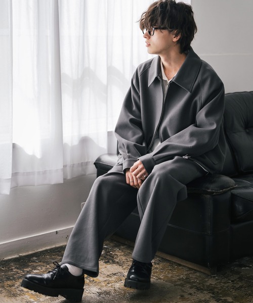 セール】【セットアップ】T/Mショート丈ハリントンジャケット＆ワイド