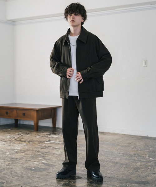 セール】【セットアップ】T/Mショート丈ハリントンジャケット＆ワイド