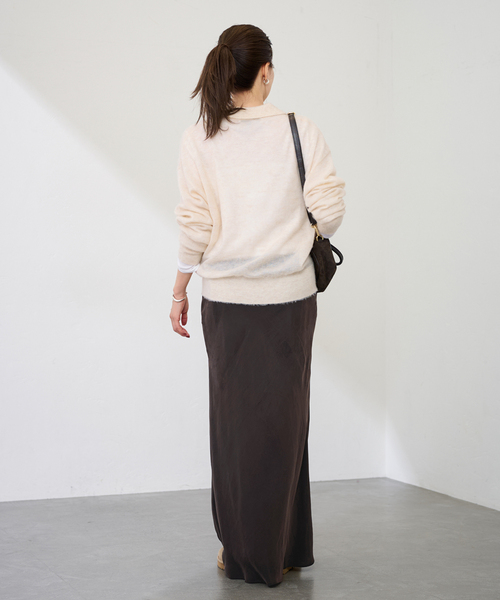 FRAMeWORK（フレームワーク）の「シアーシャギー衿付きカーディガン（カーディガン/ボレロ・レディース・サックスブルー/イエロー/ベージュ・FREE）」の6枚目の写真