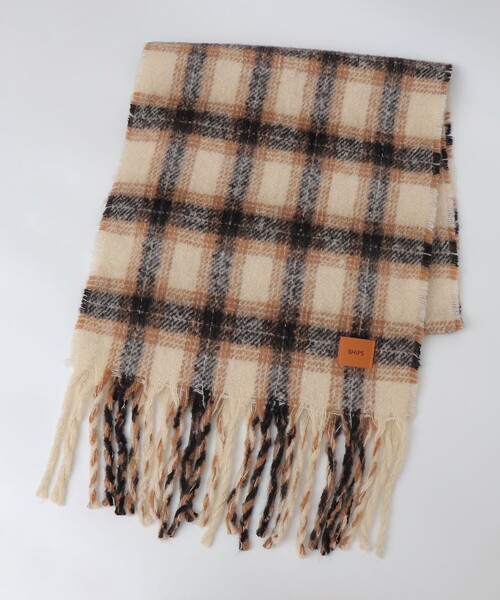 SHIPS（シップス）の「【WEB限定】SHIPS: オンブレチェック ボリューム マフラー（マフラー・メンズ・ナチュラル/ブラック/ライトグリーン・ONE SIZE）」の8枚目の写真