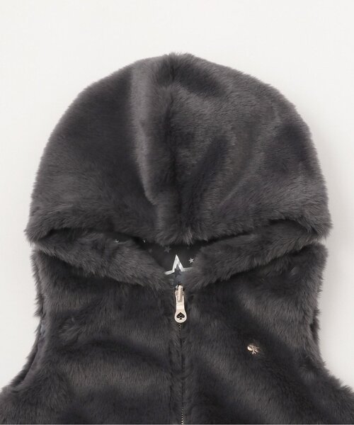 フェイクファーリバーシブルフードベスト（ベスト）｜kate spade new