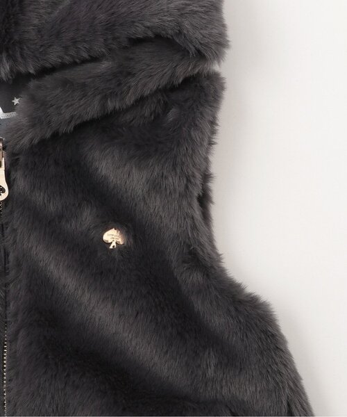 フェイクファーリバーシブルフードベスト（ベスト）｜kate spade new