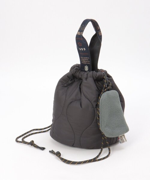 notch.(ノッチ)の「オリ柄テープ2WAY巾着BAG(トートバッグ・レディース・ブラック/オリーブ/オフホワイト/ブルー・ONESIZE)」の9枚目の写真