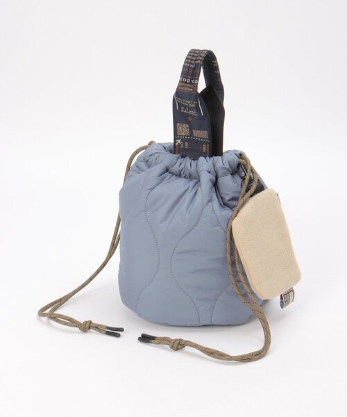 notch.(ノッチ)の「オリ柄テープ2WAY巾着BAG(トートバッグ・レディース・ブラック/オリーブ/オフホワイト/ブルー・ONESIZE)」の4枚目の写真