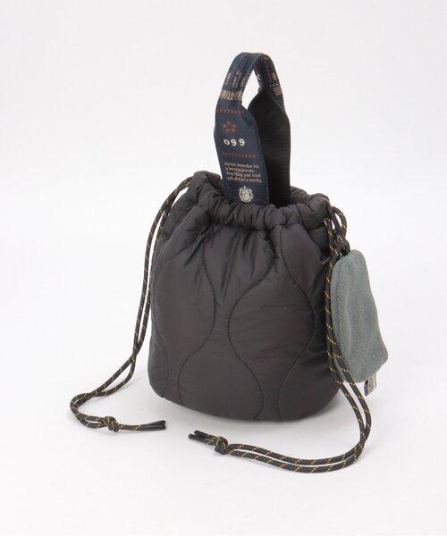 notch.(ノッチ)の「オリ柄テープ2WAY巾着BAG(トートバッグ・レディース・ブラック/オリーブ/オフホワイト/ブルー・ONESIZE)」の2枚目の写真