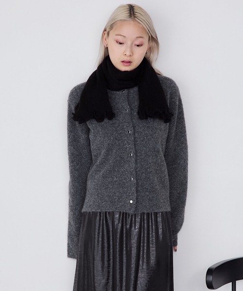 forksy.】【Santelli Francesca】フリルニットマフラー / サンテッリ