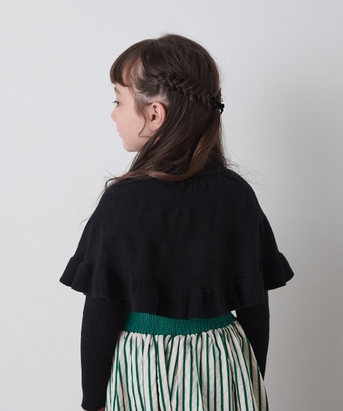 riziere（リジェール）の「ケープレイヤードニットプルオーバー（ニット/セーター・キッズ・ブラック/アイボリー・100/130/120/110/90/150/140）」の17枚目の写真