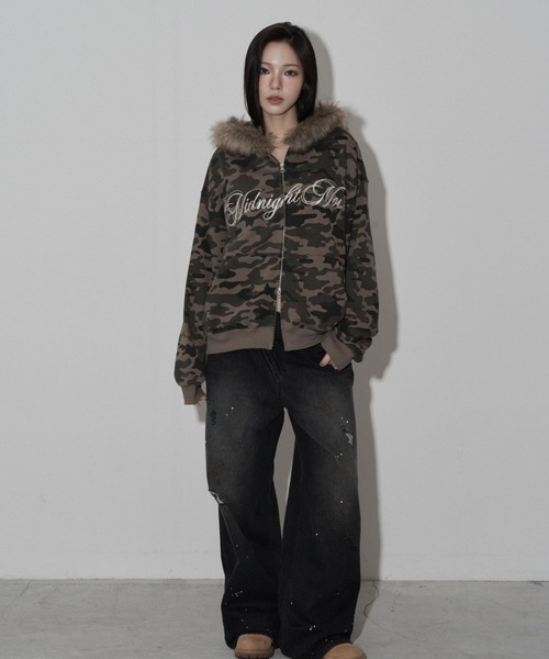 Midnight Move／CAMOフードジップアップ（パーカー）｜Midnight Move