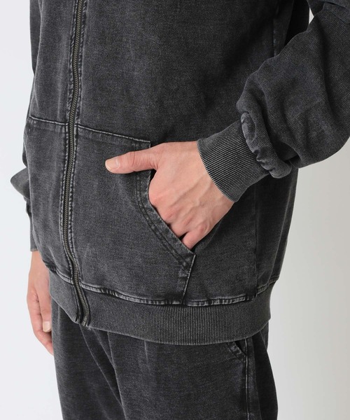 CORISCO（コリスコ）の「ピグメント加工 上下セットカットデニムジップパーカー＆イージーパンツ CORISCO（パーカー・メンズ・ブラック/インディゴブルー・M/L/LL）」の9枚目の写真
