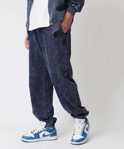 CORISCO（コリスコ）の「ピグメント加工 上下セットカットデニムジップパーカー＆イージーパンツ CORISCO（パーカー・メンズ・ブラック/インディゴブルー・M/L/LL）」の7枚目の写真