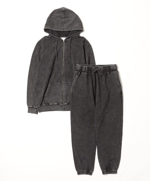 CORISCO（コリスコ）の「ピグメント加工 上下セットカットデニムジップパーカー＆イージーパンツ CORISCO（パーカー・メンズ・ブラック/インディゴブルー・M/L/LL）」の14枚目の写真