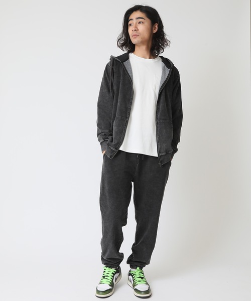 CORISCO（コリスコ）の「ピグメント加工 上下セットカットデニムジップパーカー＆イージーパンツ CORISCO（パーカー・メンズ・ブラック/インディゴブルー・M/L/LL）」の17枚目の写真