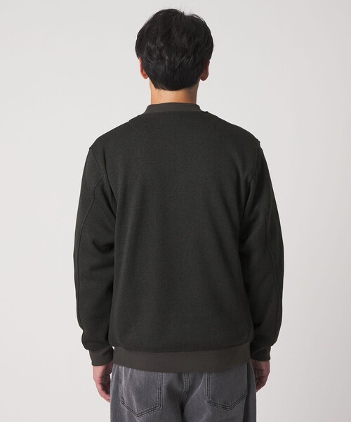 A DAY IN THE LIFE UNITED ARROWS(アデイインザライフユナイテッドアローズ)の「ニット フリース ヘリンボーンプリント MA-1<A DAY IN THE LIFE>(MA-1・メンズ・ネイビー/オリーブ/グレー系・M/L)」の9枚目の写真