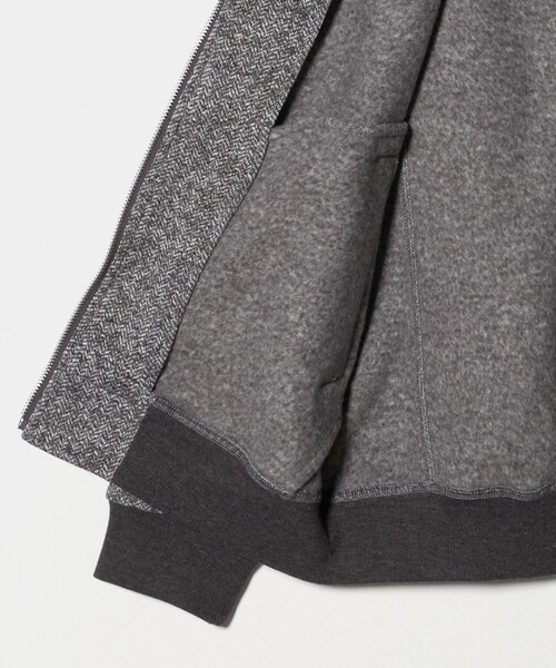 A DAY IN THE LIFE UNITED ARROWS(アデイインザライフユナイテッドアローズ)の「ニット フリース ヘリンボーンプリント MA-1<A DAY IN THE LIFE>(MA-1・メンズ・ネイビー/オリーブ/グレー系・M/L)」の18枚目の写真