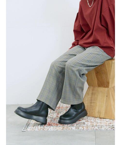 Samansa Mos2 blue(サマンサモスモスブルー)の「サイドゴアブーツ(ブーツ・レディース・ブラック/ダークブラウン・M/L)」の10枚目の写真