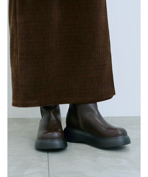 Samansa Mos2 blue(サマンサモスモスブルー)の「サイドゴアブーツ(ブーツ・レディース・ブラック/ダークブラウン・M/L)」の19枚目の写真