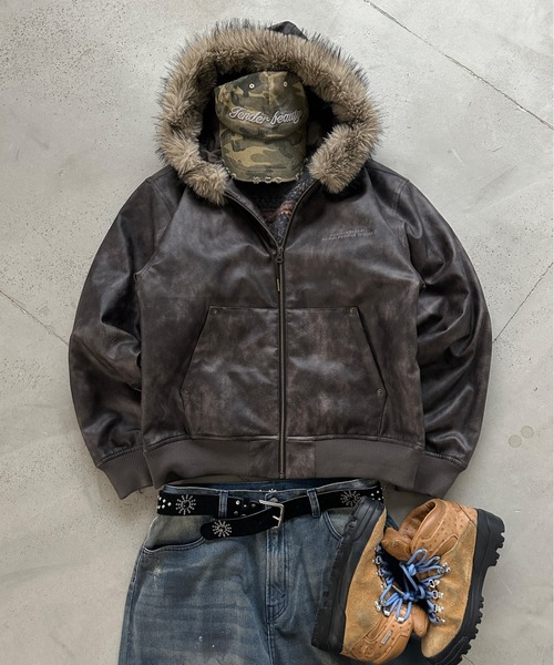 2WAY FAKEFUR HOOD ZIP BLOUSON／2WAYフェイクファーフードジップ