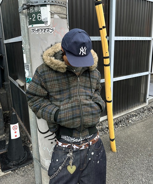 kutir（クティール）の「2WAY FAKEFUR HOOD ZIP BLOUSON／2WAYフェイクファーフードジップブルゾン（ブルゾン・メンズ・ブラック/ネイビー/ブラウン/カーキ・SMALL/MEDIUM/LARGE）」の8枚目の写真