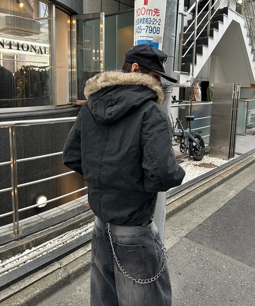 2WAY FAKEFUR HOOD ZIP BLOUSON／2WAYフェイクファーフードジップ