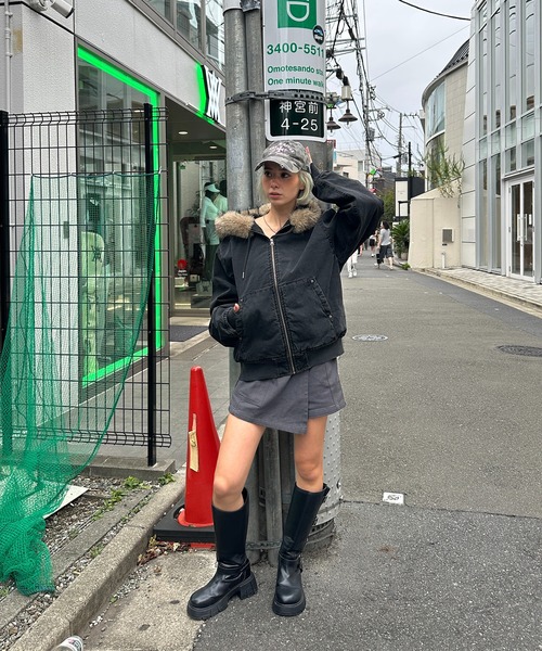 kutir（クティール）の「2WAY FAKEFUR HOOD ZIP BLOUSON／2WAYフェイクファーフードジップブルゾン（ブルゾン・メンズ・ブラック/ネイビー/ブラウン/カーキ・SMALL/MEDIUM/LARGE）」の9枚目の写真