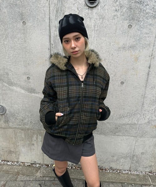 kutir（クティール）の「2WAY FAKEFUR HOOD ZIP BLOUSON／2WAYフェイクファーフードジップブルゾン（ブルゾン・メンズ・ブラック/ネイビー/ブラウン/カーキ・SMALL/MEDIUM/LARGE）」の11枚目の写真