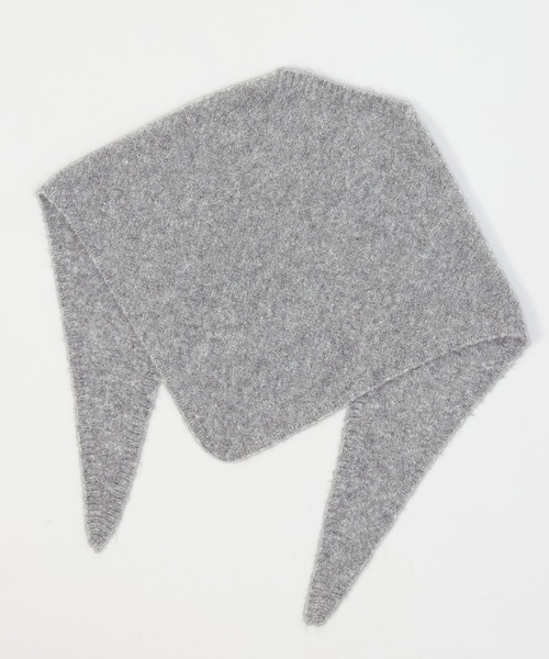 LAKOLE（ラコレ）の「サンカクストール / 589039（マフラー・レディース・オフホワイト/グレー・FREE）」の5枚目の写真