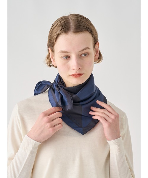 bicolor Silk Scarf（バンダナ/スカーフ）｜JOHN SMEDLEY（ジョン