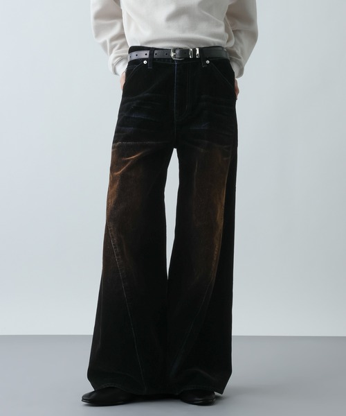 HARE（ハレ）の「【SET UP対応】3Dデニムパンツ(HARE)（デニムパンツ・メンズ・レッド/ブラック/グレー/ブルー系その他/ブラック系その他/グリーン/オフホワイト・SMALL/MEDIUM/LARGE）」の4枚目の写真