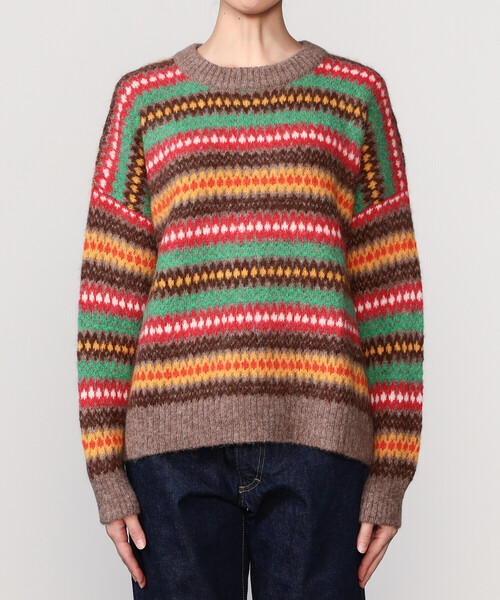 MONITALY（モニタリー）の「monitaly | フェアアイル ニットプルオーバー BROWN WOMEN（ニット/セーター・レディース・ブラウン系その他・XS）」の4枚目の写真