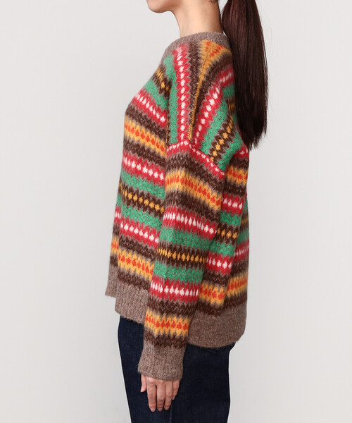 MONITALY（モニタリー）の「monitaly | フェアアイル ニットプルオーバー BROWN WOMEN（ニット/セーター・レディース・ブラウン系その他・XS）」の5枚目の写真
