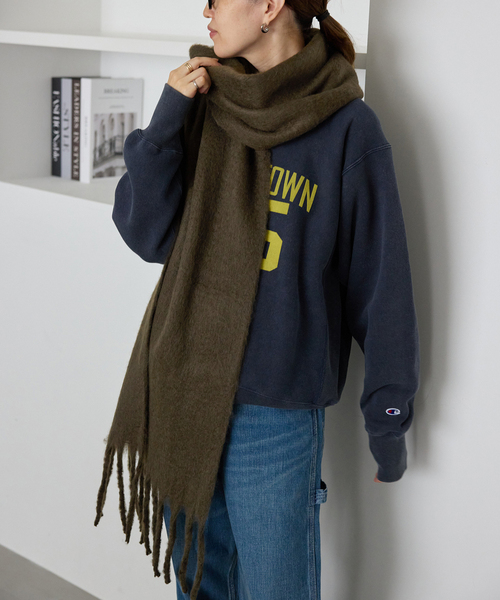 SLOBE IENA（スローブイエナ）の「《追加》SLOBE IENA エアリーカラーストール（マフラー・レディース・ホワイト/レッド/ピンク/カーキ・FREE）」の18枚目の写真