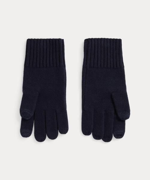 新品フラッグインターシャ ウールブレンド タッチ グローブ フラッグインターシャ ウールブレンド タッチ グローブ（手袋）｜POLO