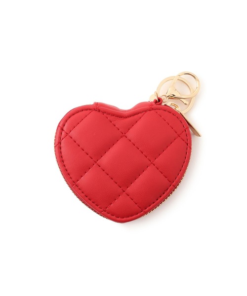 VIS(ビス)の「スタッズキルティングハートポーチチャーム(チャーム・レディース・ブラック/ホワイト/レッド・FREE)」の4枚目の写真