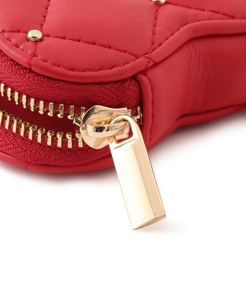 VIS(ビス)の「スタッズキルティングハートポーチチャーム(チャーム・レディース・ブラック/ホワイト/レッド・FREE)」の8枚目の写真