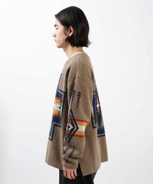 PENDLETON(ペンドルトン)の「【PENDLETON(ペンドルトン)】別注クルーネックニット(ニット/セーター・メンズ・グレー/ブラウン・MEDIUM/LARGE)」の9枚目の写真