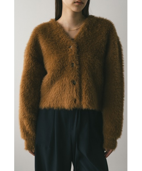 セール】ダブルクロスシャギーニットカーデ（カーディガン/ボレロ