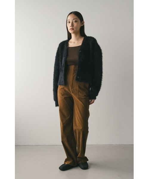 STYLEMIXER（スタイルミキサー）の「ダブルクロスシャギーニットカーデ（カーディガン/ボレロ・レディース・キャメル/ブラック/アイボリー・FREE）」の16枚目の写真