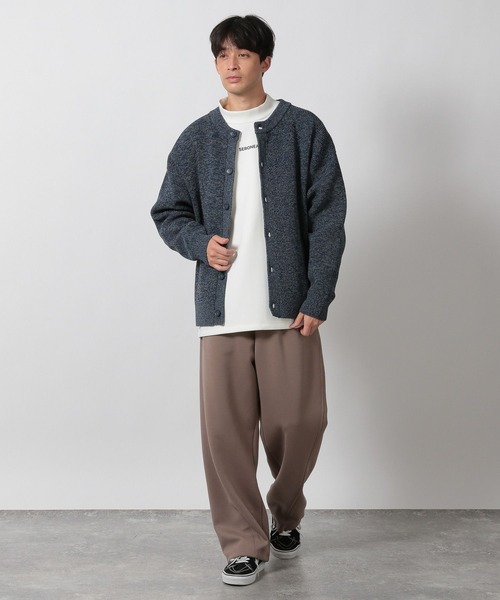 LAKOLE（ラコレ）の「メランジクルーニットカーディガン / 601400（カーディガン/ボレロ・メンズ・ボルドー/ブラウン/ブルー・MEDIUM/LARGE）」の16枚目の写真